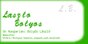 laszlo bolyos business card