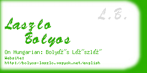 laszlo bolyos business card